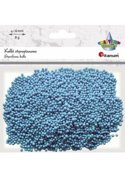 Kulki styropianowe 8g jasnoniebieskie mix 4-6mm
