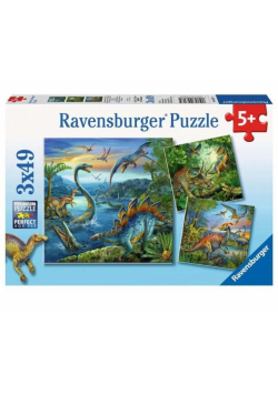 Puzzle 3x49 Fascynacja Dinozaurami