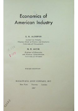Economics of American Industry