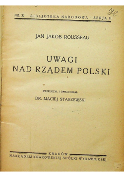 Uwagi nad rządem Polski 1924 r