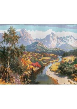 Diamentowa mozaika - Jesień w górach 40x50cm
