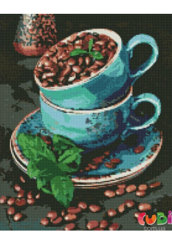 Diamentowa mozaika - Aromatyczne ziarna kawy 40x50