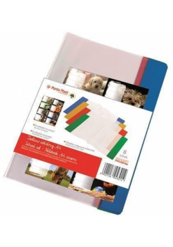 Okładka na zeszyt A4 PVC MIX + naklejki (8szt)