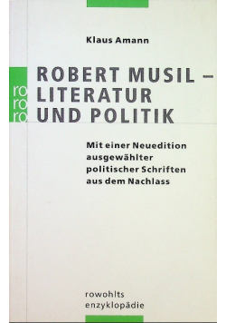 Robert Musil Literatur nud Politik