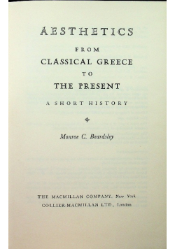Aesthetics from classical Greece to the present