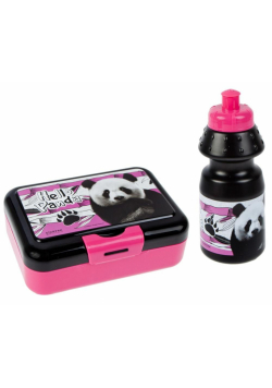 Bidon 350ml + pudełko śniadaniowe Panda