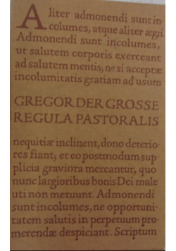 Gregor der Grosse Regula Pastoralis