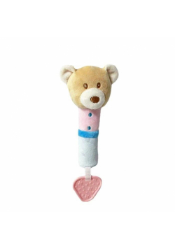 Miś różowy z dźwiękiem 17cm