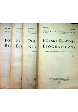 Polski słownik biograficzny Tom XX zeszyt 84 do 87