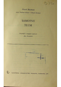 Samotny tłum