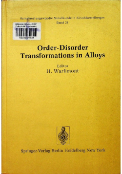 Order Disorder Transformations in Alloys