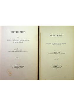 Euphorion Vol 1 and 2 1884 r.