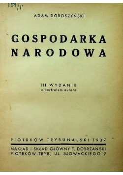 Gospodarka narodowa 1937 r.