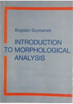 Introduction to Morphological Analysis