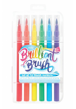 Flamastry pędzelkowe Brilliant Brush 12 kolorów