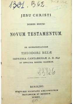 Jesu christi domini nostri novum testamentum 1915 r.