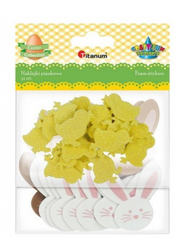 Naklejki piankowe kurczaczki, królik 32szt