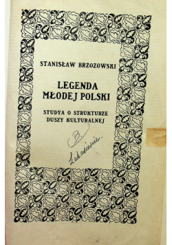 Legenda Młodej Polski 1909 r.