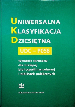 Uniwersalna Klasyfikacja Dziesiętna UDC - PO58