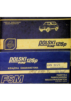 POLSKI FIAT 126p Instrukcja + Książka gwarancyjna