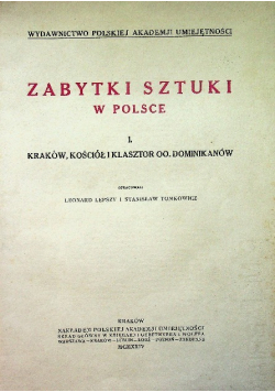 Zabytki sztuki w Polsce tom I 1924 r.