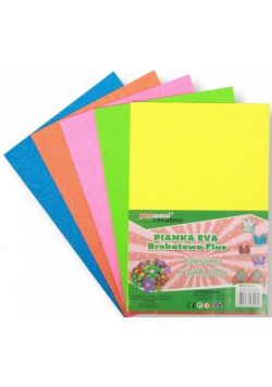 Pianka fluo brokatowa 20x30cm 5szt