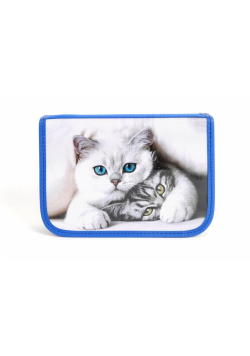 Piórnik z 2 klapkami Pets niebieski