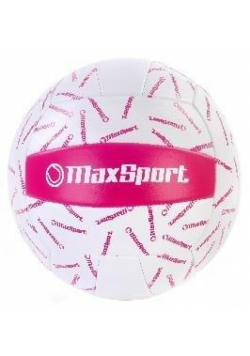 Piłka siatkowa Max Sport biało-różowa
