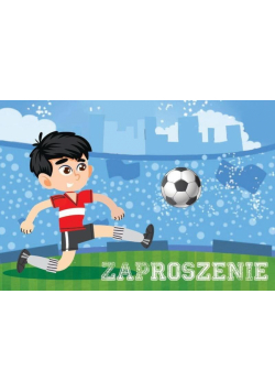 Zaproszenie ZZ-063 Chłopiec piłka (5 szt.)