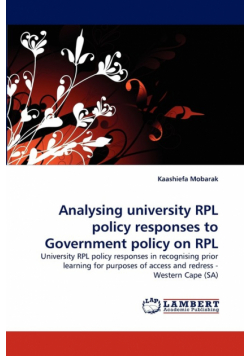 Analysing University Rpl Policy Responses to Government Policy on Rpl