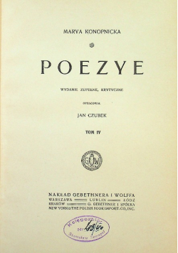 Poezye tom IV 1915 r.