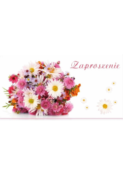 Zaproszenia Flowers nr 02 (opakowanie 10 szt)