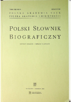 Polski Słownik Biograficzny Tom XLVIII / 4 zeszyt 199