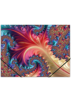 Teczka na gumkę A4 z nadrukiem PP Fractal