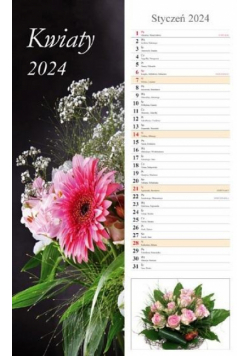 Kalendarz 2024 Pasek Kwiaty