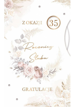 Karnet Rocznica Ślubu wymienne cyfry