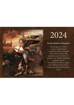 Kalendarz 2024 trójdzielny Św. Michał Archanioł