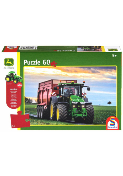 Puzzle 60 John Deere Traktor 8370R + zabawka G3