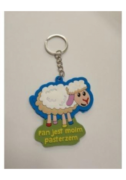 Brelok gumowy - owca - Pan jest moim pasterzem