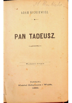 Pan Tadeusz 1882 r.