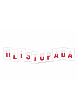 Litery dekoracyjne 11 listopada 10el