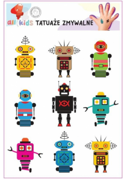 Tatuaże zmywalne dla dzieci Roboty