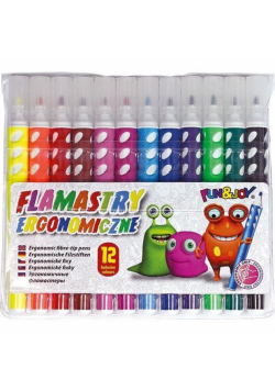 Flamastry 12 kolorów, okrągłe, ozdobne dziurki