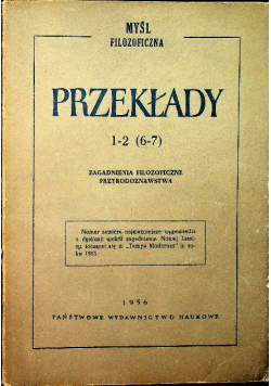 Myśl filozoficzna Przekłady 1 - 2 ( 6 - 7 )