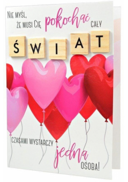 Karnet B6 Tego Ci Życzę TCZ-008 Balony serca