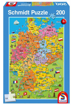 Puzzle 200 Ilustrowana mapa Niemiec G3