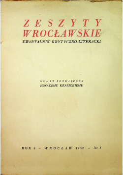 Zeszyty Wrocławskie rok 6 nr 1