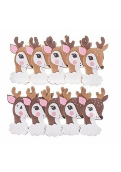 Naklejki 3D z piankami bambi 10szt