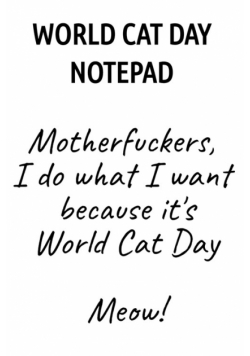 World Cat Day Notepad