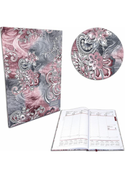 Kalendarz 2023 A4 tygodniowy soft touch paisley